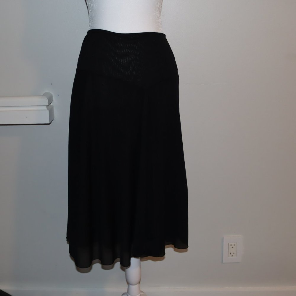 Nine & Co. by Nine West Black Career Flared Skirt Size Small